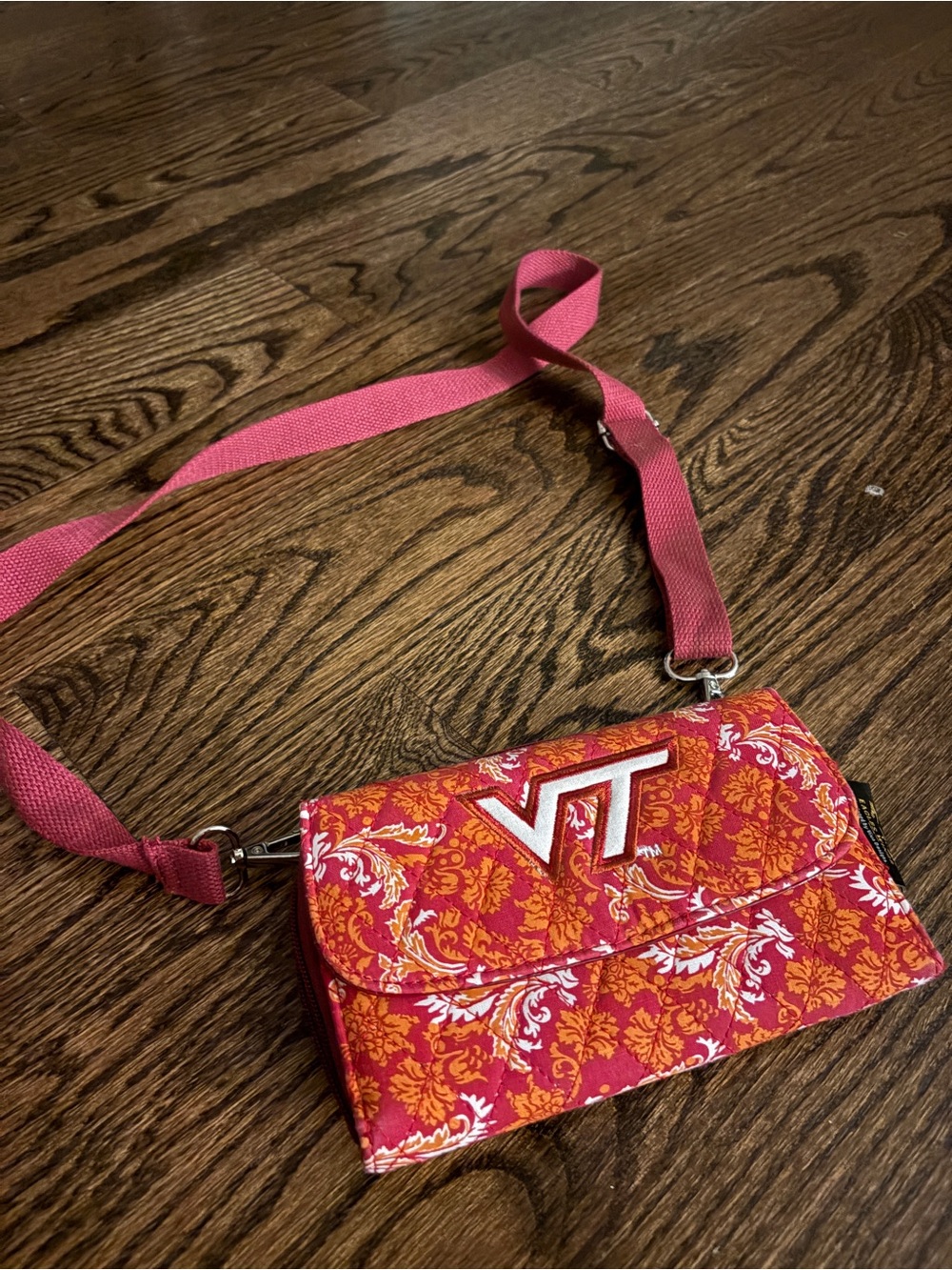 Vera Bradley Pink and Orange Floral Crossbody Bag
